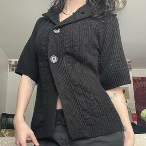 Dark coquette horror movie protagonist shrug cardigan sweater